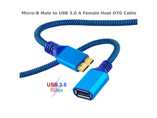 USB 3.0 Micro-B Male to USB 3.0 A Female Host OTG Cable Adapter With this OTG cable, connect USB flash drives, U-disk, keyboards