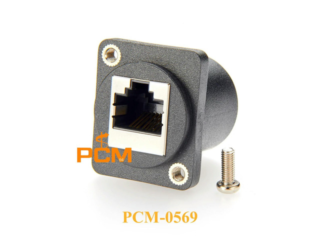 D-type Module RJ45 passthrough Connector, RJ45 Cat6 Panel Mount NetworkInterface Adapter, D series panel mount RJ45 coupler