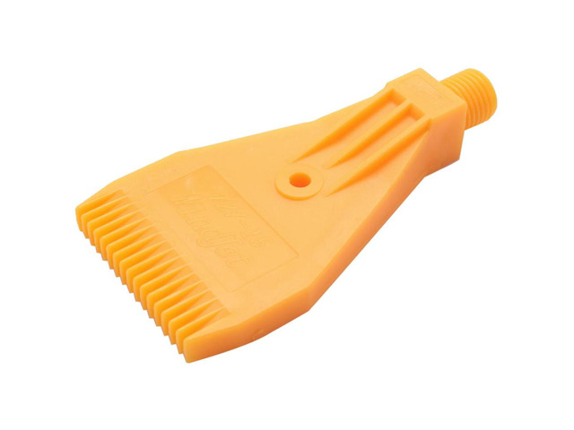 1/4BSP Male Thread ABS Single Hole Air Blow Off Flat Jet Nozzle Yellow