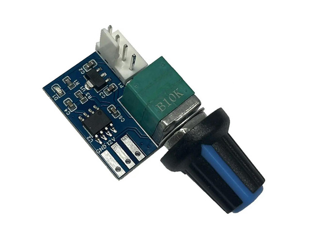 PWM Fan Speed Controller 12V Single Channel 4 Pin Low Power Mute for Computer Case Fans with Cable