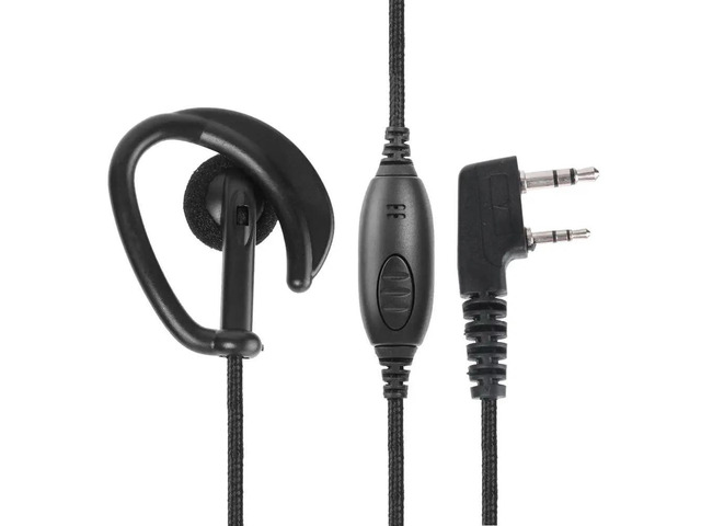 2Pin K Head Braided Wire Earpiece Headphone for Kenwood Baofeng UV 5R Radio