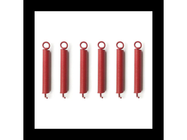 6 in Pack Noiseless Tremolo Springs, Electric Guitar Bridge Spring, Fits FR, TS, NR, DP Style Guitars, Red