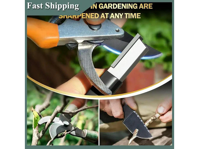 Garden Tool Shears Sharpener Pocket Sharpen Garden Tool Shears Sharpener For Pruners Garden Shears Scissors