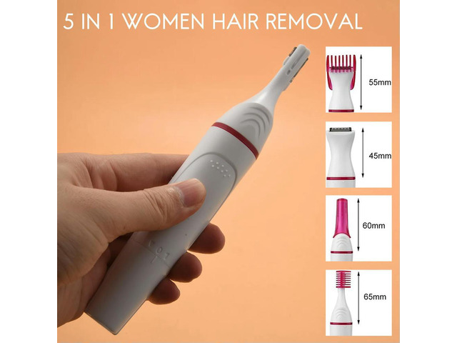 5 in 1 Hair Removal Shaver Female Electric Shaving Machine Trimmer Razor for Eyebrow Face Underarm Bikini Hair Removal