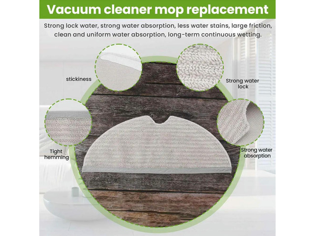 Mop Pad 4 Pack Microfiber Mop Cloth for Roborock S6 S6 Pure S6 MaxV S5 Max S5 Robot Vacuum Cleaner M