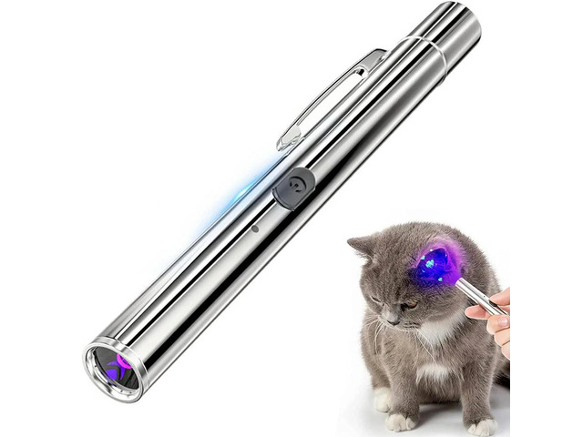Wood's Lamp,UV Black Light for Pet Dog/Cat Care,Cat Ringworm Detector, Pet Urine Detector,Rechargeable