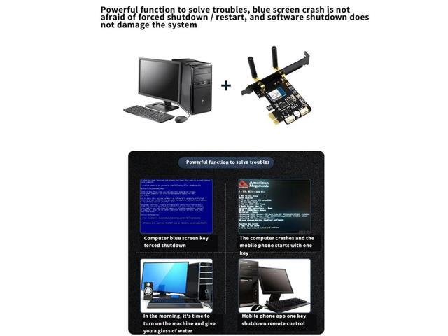 Tuya Computer Power Reset Switch PCIe Card for PC Destop Computer,APP Remote Control,Support Google Home,MINI Card Tuya Computer Power Reset Switch PCIe Card for PC Destop Computer,APP Remote Control,Support Google Home,MINI Card