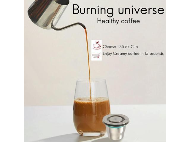 NEspresso Refille Capsules Reusable for Nespresso Pod Espresso Coffee Pod Stainless Steel Capsules Compatible NEspresso Refille Capsules Reusable for Nespresso Pod Espresso Coffee Pod Stainless Steel Capsules Compatible