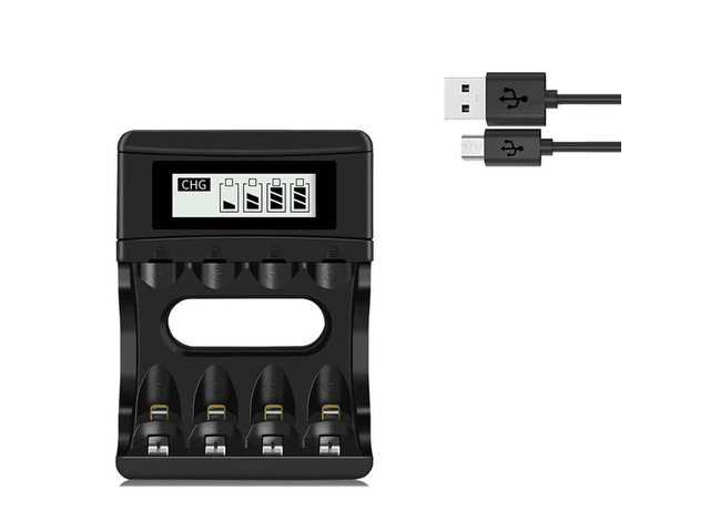 4 Slots 1.5V Li- Batteries Charger Charger For Rechargeable Li- Batteries