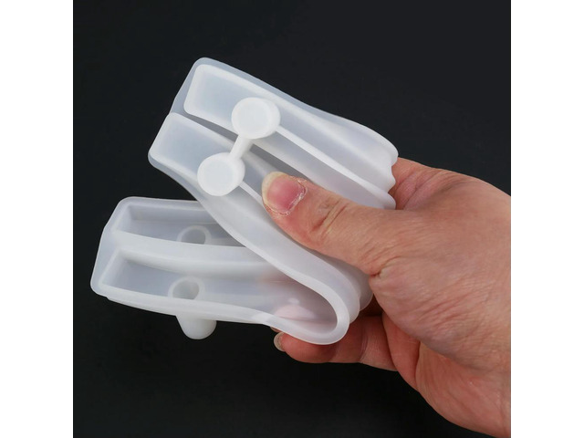 Advanced! 4 Set Tray Handle Resin Mold, Silicone Epoxy Casting Mold for DIY Cabinet Door Handles, Drawer Bar Pulls, Afrt Crafts