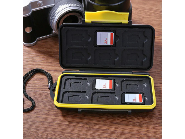 Waterproof Water-Resistant Memory Card Case Anti-Shock Saving Deposit Card Box Large Capacity for ID Credit Card Holder