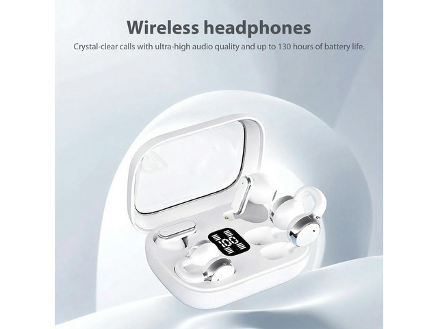 Dual BT Earphones LED Display Stereo BT Earbuds Noise-Canceling Earphones for Running Fitness Learning Accessories