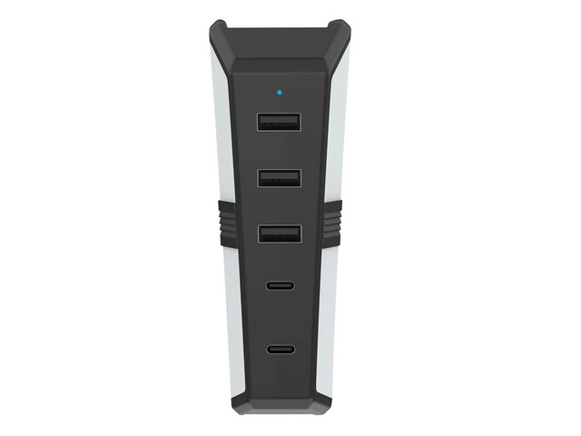 5 Ports USB Extender with 3x USB 2.0 1x USB Type-C 1x Type-C 3.1 USB Port Extender for 5 Pro Console Disc & Digital