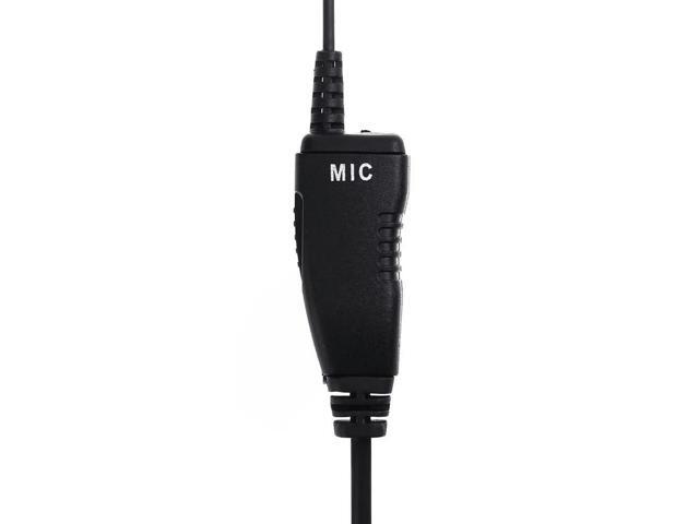 Walkie-Talkie Headset M Plug 2 Pin Radio Headphones with Mic PTT Wired 180°Rotation for Two Way Radio Walkie Talkie
