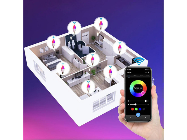 LED Bulb Dimmable LED Light 16 Million RGB Colors Multicolor LED Light Bulbs 6W 470LM Works with Alexa Google Home