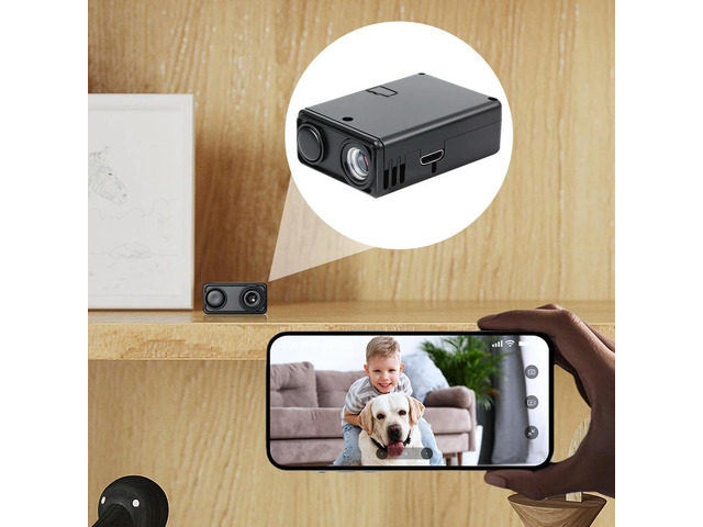 4K Small Monitor Video Camera with Motion Detection Small Monitoring Camera Remote App Control for Indoor Surveillance