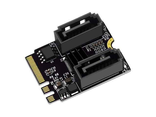 M2 To SATA3.0 Adapter Card PCI-E3.0 KEY A + E M.2 To SATA Converter Card for PC Servers Consumer Electronics/Device