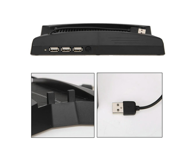 Cooling Fan Vertical Stand Smooth Appearance Superb Craftsmanship Charging Dock USB 3 Hub for 4 Pro