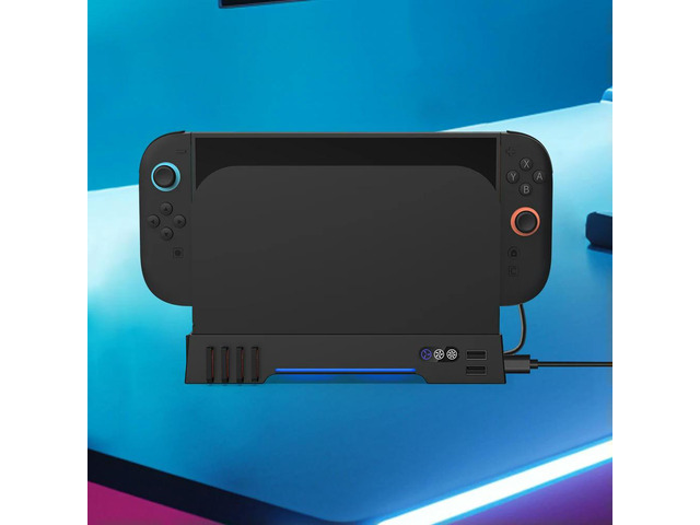 Cooling Fan 3 Speed Dual-Fan Cooling Base Multifunctional Cooling Fan with 8 Game Card Slots for Switch 2 Accessories