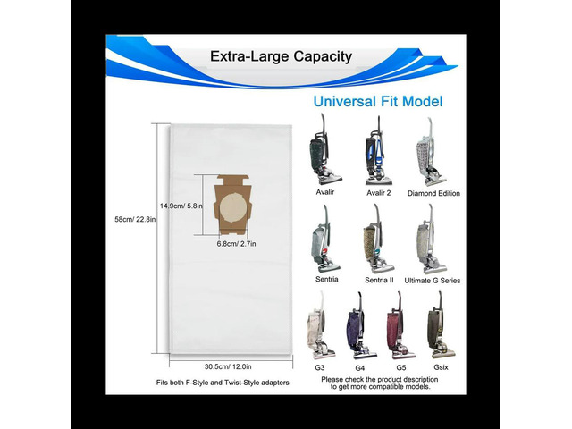 10PCS Dust Bags for Kirby Sentria Vacuum Cleaner G7E/G10/G10E/G5/G6/KY10/MK2/MK3 205811, 205814 Vacuum Garbage Bag