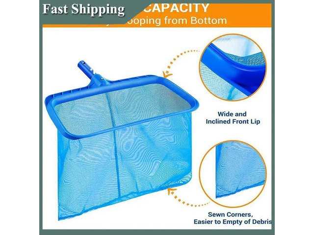 Pool Skimmer,Pool Skimmer Net,Swimming Pool Leaf Skimmer Net Larger Capacity Pool Net For Cleaning,Debris Pickup Removal