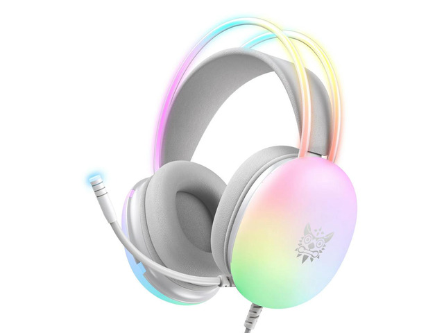 Wired Gaming Headset with Mic Over Ear Headphones with RGB Light Gaming Headphones
