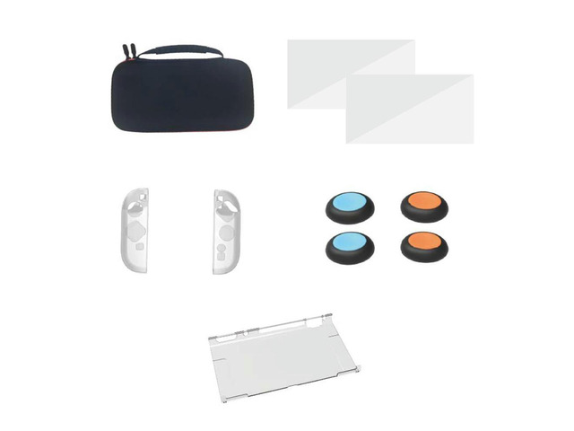 For Switch 2 Carrying Case with Tempered Glass PC Case Grip Cover Travel Carrying Bag 10 in 1 Accessories for Nintendo Switch 2