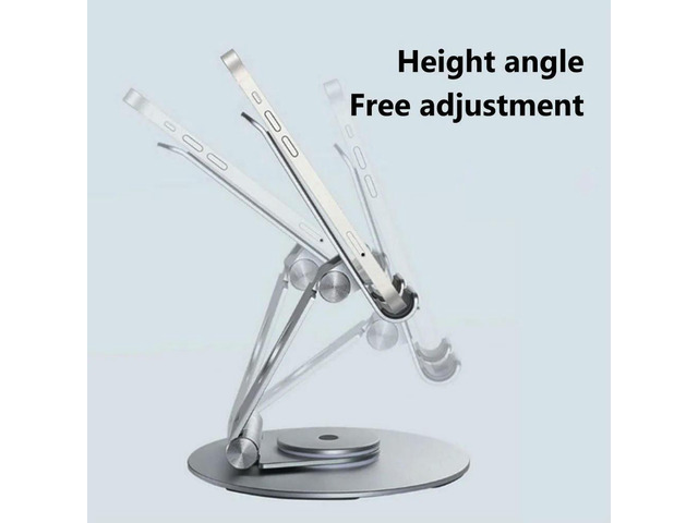 Foldable Tablet Stand 360 Rotation Cooling Support for 7.9-12.9inch (Silver)