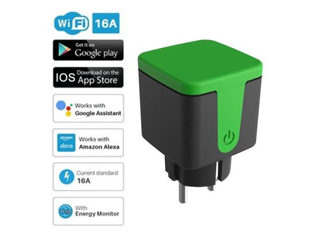 Outlet Socket Waterproof EU Plug Power Monitor Remote Timing Function Work with Alexa Google Assistant