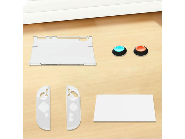 For Nintendo for Switch 2 Detachable Clear Protector with Screen Protector & Thumb Grip Caps Game Console Case Game Accessories