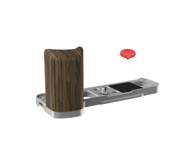 Handgrip with Aluminum Alloy Baseplate Wooden L Plate Camera Hand Grip Holder Bracket for FUJIFILM X100VI Camera Accessories