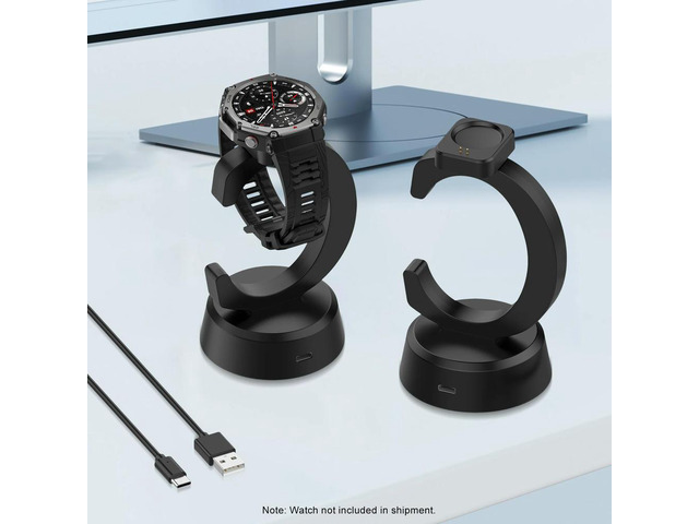 For Huami T-REX3 Pro USB Charging Dock Adapter Anti-Slip Lihgtweight Watch Charger Wear Resist Watch Connector