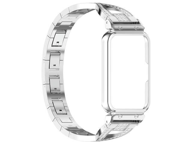 Case+Band Stainless Steel Strap Bracelet Sport Replacement Watch Strap for Galaxy Fit 3 SM-R390