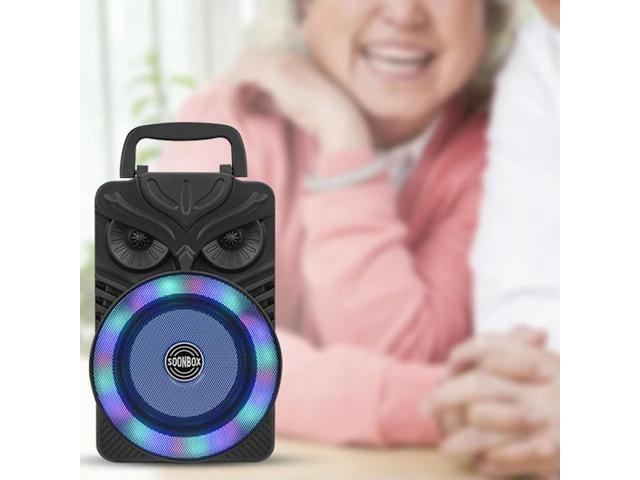 HiFi Stereo Subwoofer Bluetooth-Compatible Support TF Card Loudspeaker RGB Light FM Radio Aux Speaker