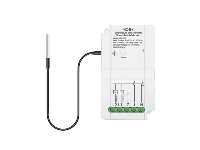 Temperature Humidity Switch Module Sensor Dual Relay Output Thermostat Work with Alexa Google Home