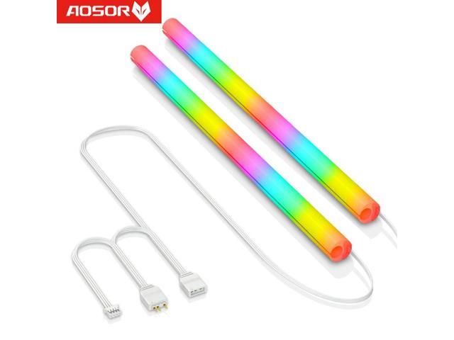 COOLMOON 2pcs ARGB LED AIO Tube Sleeve Silicone Luminous Sleeve Cooling Raditor Tube 5V 3PIN ARGB 4PIN Aura Sync PC Case Decor