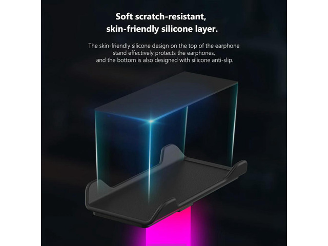 RGB Gaming Headphone Display Stand 12 Light-Mode Headset Holder 3.5mm Audio