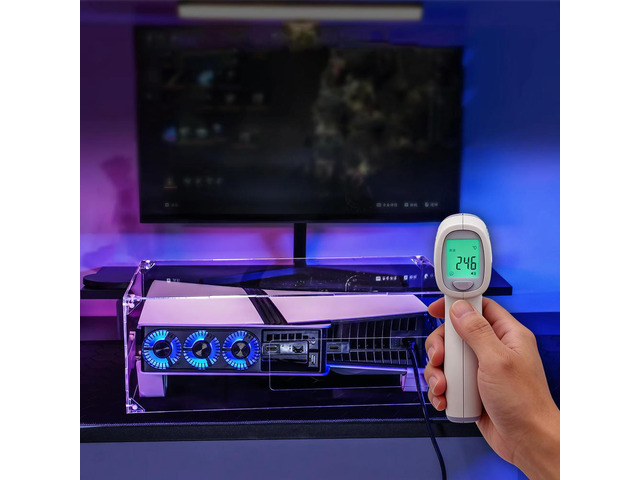 Transparent Acrylic Horizontal Game Console Dust Cover Heat Dissipation Display Case for 5 Pro/slim Disc & Digital