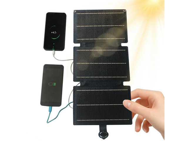 21W Foldable Solar Charger IPX6 Waterproof Monocrystalline Silicon Solaring Panel Emergency Power System for Camping Emergency