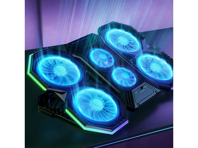 Laptop Cooler Cooling Pad 2 USB Ports Gaming Laptop Fan Height Adjustable Gaming Laptop Stand for 12-21inch Computer PC Notebook