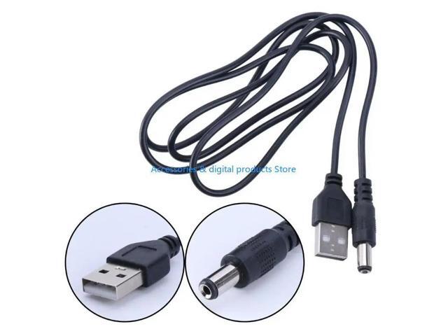 80cm USB to DC5.5 x 2.1 Charging Cord Data Line for Router Speakers LED Light