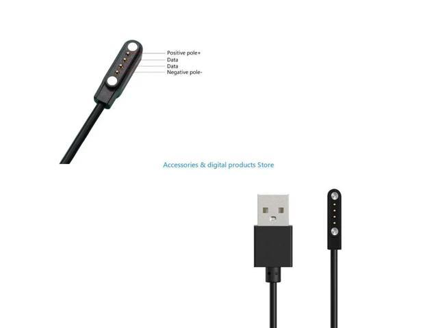 USB Charging Cable USB2.0 Male to 4Pin Suction Chargers Adapter Cord for 4pin 9mm Space watches
