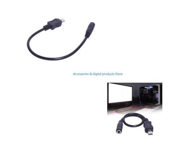 Durable Mini USB Power Cord DC3.5x1.35mm Female to Mini USB Male Charging Cable 20cm Length
