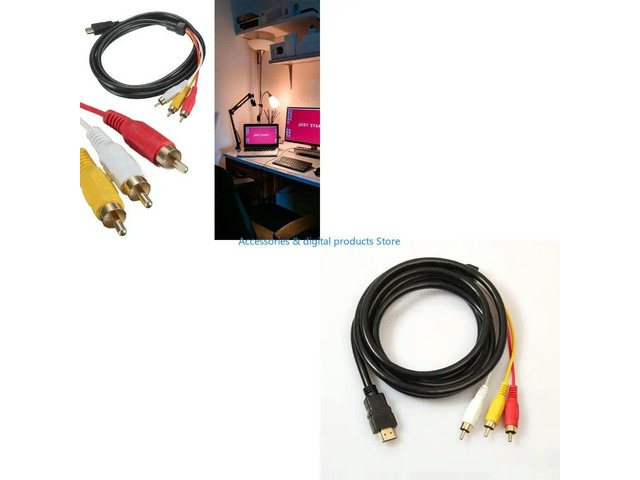 5ft for HDMI to RCA Converter, for HDMI to Composite Video Converter Adapter, for HDMI to AV, High Defination