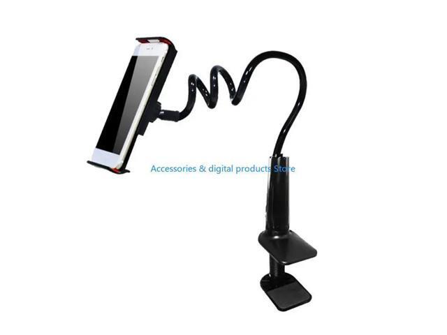 Cell Phone Clip on Stand Holder with Grip Flexible Long Arm Gooseneck Bracket