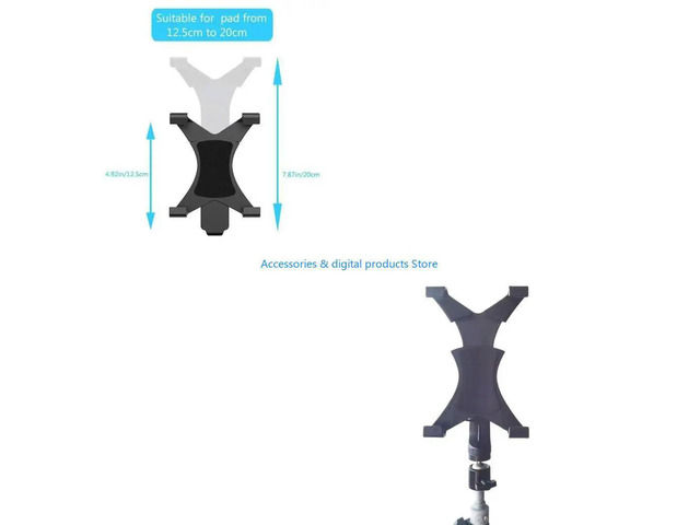 Univers Tablet Holder with Rotating Joint for 7-13 inch Tablets, Connects to Tripods and Live Streaming Stands
