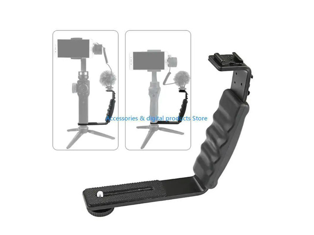 Extension L-Bracket With Cold Shoe 1/4'' Adapter for OSMO Mobile 3 Gimbal
