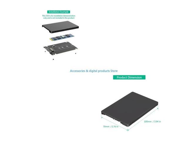 M.2 NGFF Drive to SATA3.0 Adapter Enclosure for Enhanceds PC Solution