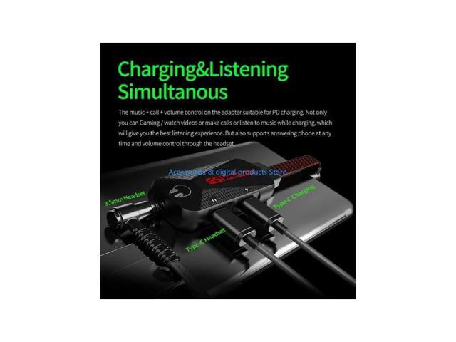 GS1 Chicken Game Phone Sound Card 3 in 1 Game Sound Card with Adapter Type-C to 3.5mm Fast