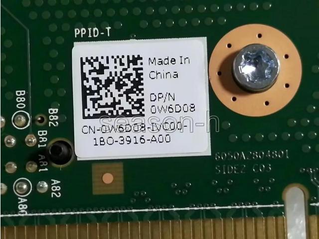 0w6d08 w6d08 PowerEdge r640 Riser card for CPU PCI-E x16 0w6d08 EMC